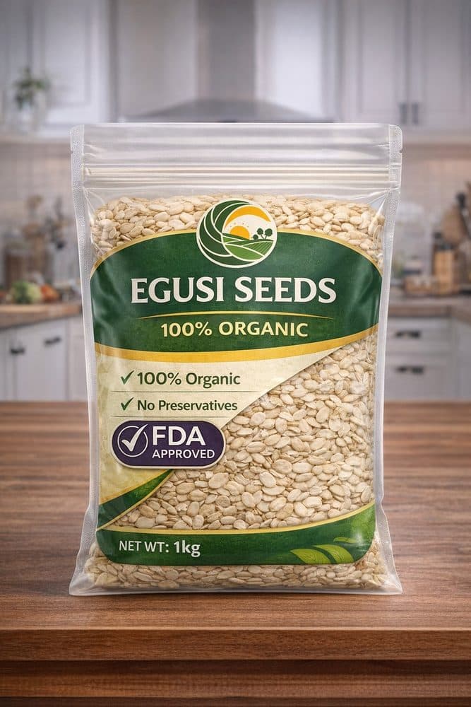 Chimert-branded egusi seeds packaging, one of the real products sold through Food Mart